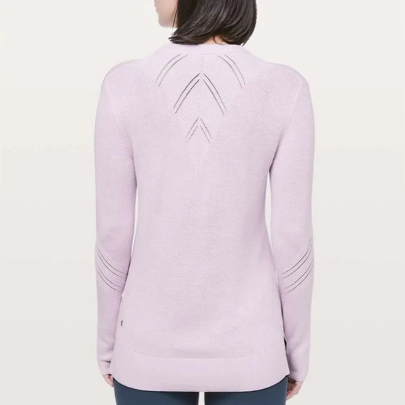 Lululemon sz 10 Time To Restore Sweater
Sheer Lilac lavender sweater thumb holes - Picture 9 of 12